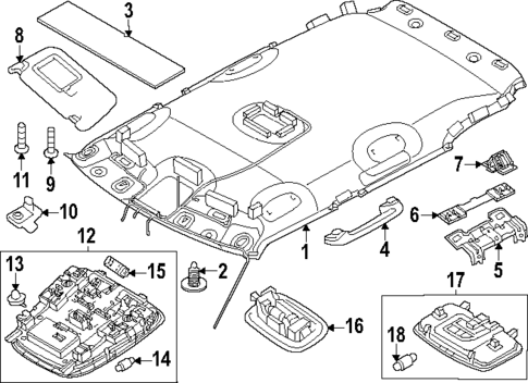 Interior Trim - Roof for 2023 Kia Niro EV #1