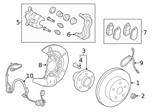 Front Brakes for 2018 Lexus RX450hL #0