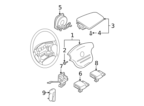 Air Bag Components for 2002 Nissan Sentra #0