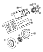 R8029848AD - Brakes: Disc Brake Caliper Assembly, Right for Chrysler: Town &amp; Country | Dodge: Grand Caravan | Ram: C/V Image