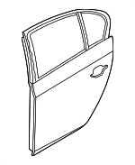 41009628756 - : Door Shell for BMW: 528i, 528i xDrive, 535d, 535d xDrive, 535i, 535i xDrive, 550i, 550i xDrive, ActiveHybrid 5, M5 Image