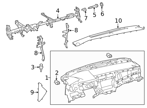 Instrument Panel for 2014 Toyota Avalon #0
