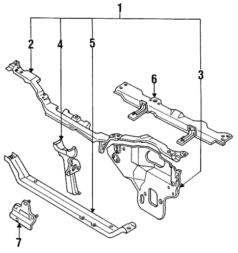 Radiator Support for 1993 Isuzu Stylus #0