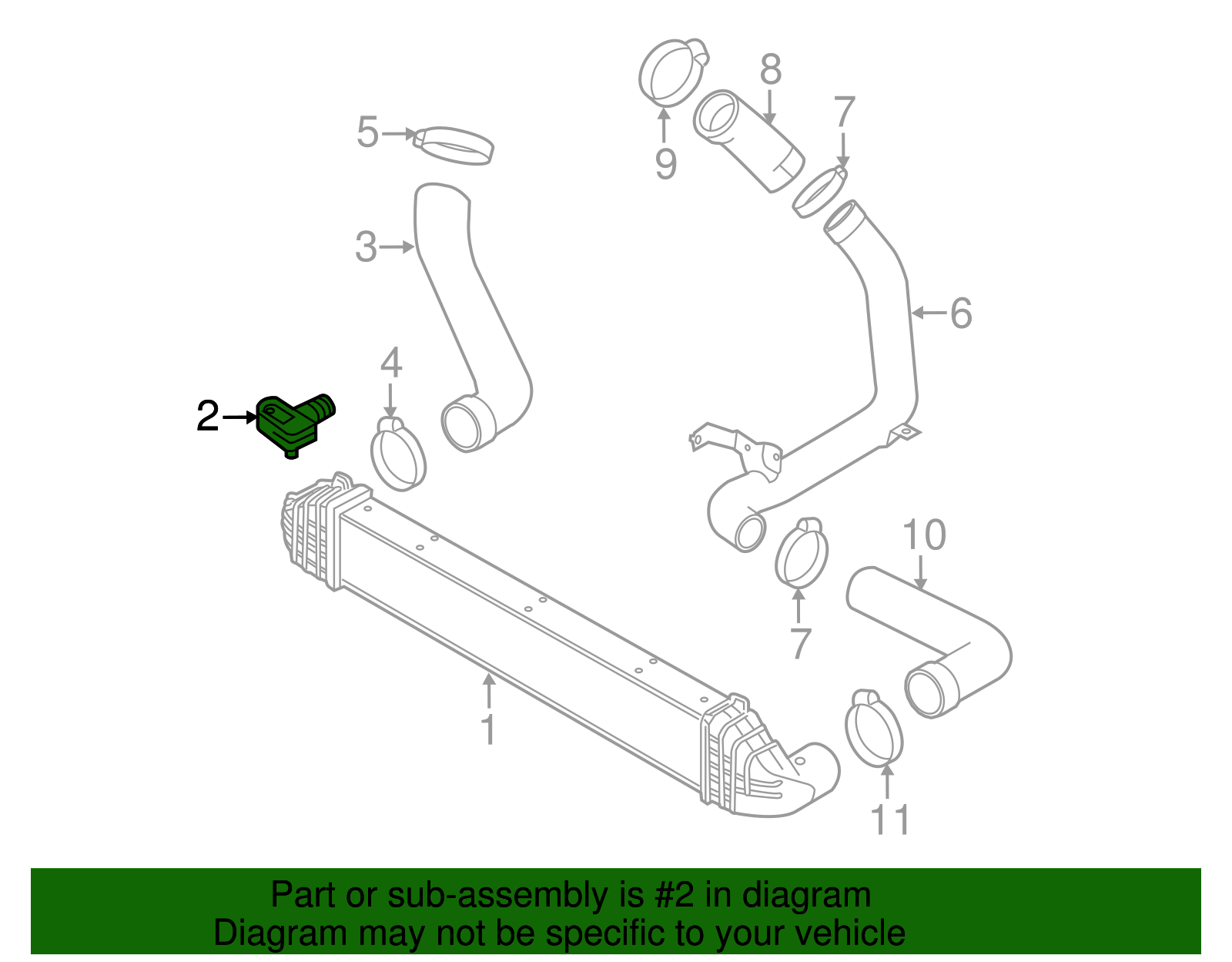 2003-2011 Volvo Turbocharger Boost Sensor 31355464