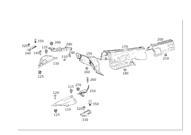 2226801108 - Panelling: Cover, Major Assy. Cmprt for Mercedes-Benz Image image