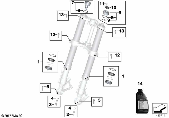 7129906017 - Service and Scope of Repair Work: Isa Screw - M8X25 8.8 mk for BMW-Motorrad Image image