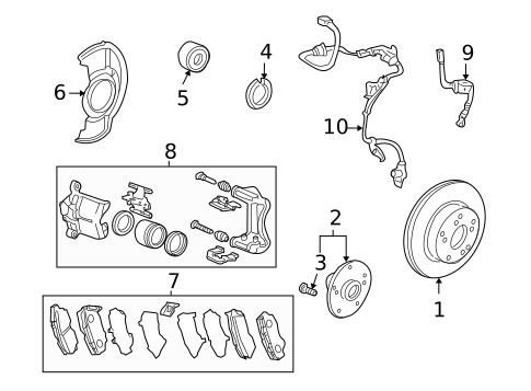 Brake Components for 2010 Honda Accord #0