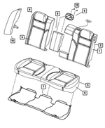 1UZ59DX9AA - Interior Trim: Rear Seat Back Cover for Mopar Image