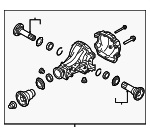 BD500043F - Suspension: Differential Assembly for Audi: A4, A4 Quattro, A5, A5 Quattro, allroad, Q5, S4 Image