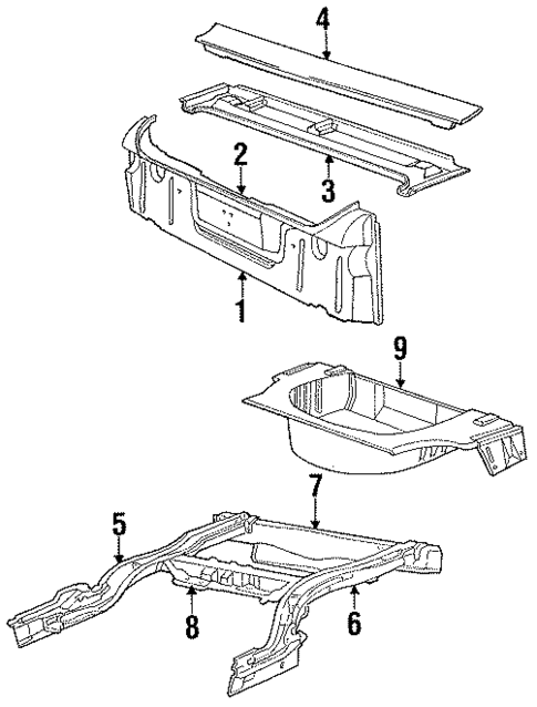 Rear Body for 1990 Chrysler New Yorker #1
