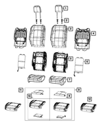68281997AE - Interior Trim: Front Seat Back Foam, Right for Mopar Image