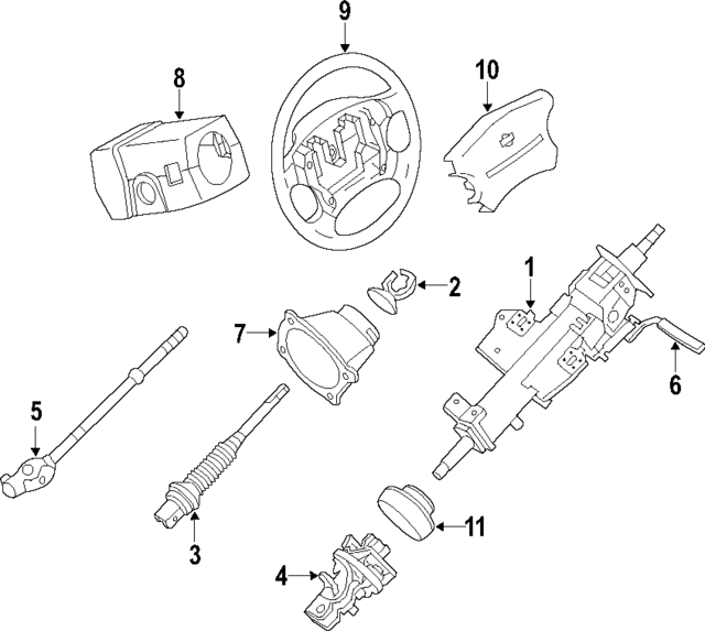 48430ZC30B - : Steering Wheel for Nissan Image
