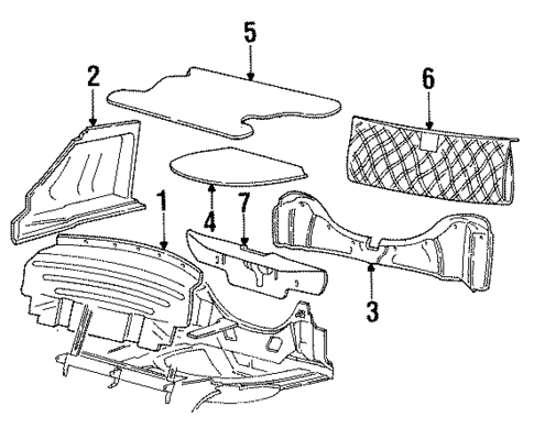 Interior Trim - Rear Body for 1996 Ford Mustang #0