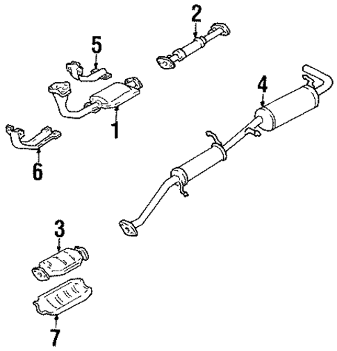 Exhaust Components for 1999 Mercury Villager #0