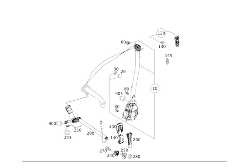 Front Seat Safety Belt for 2017 Mercedes-Benz S550e #0