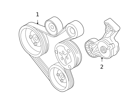 Belts & Pulleys for 2002 Volkswagen Beetle #0