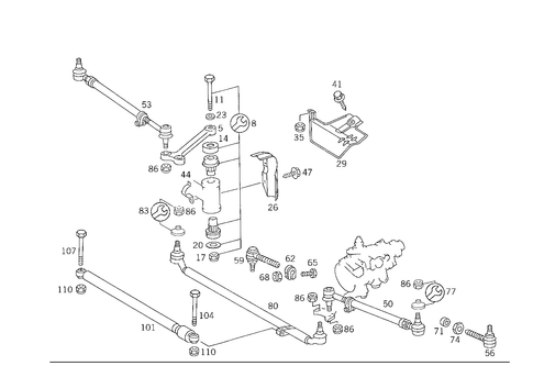 Steering Linkage for 1991 Mercedes-Benz 500SL #1