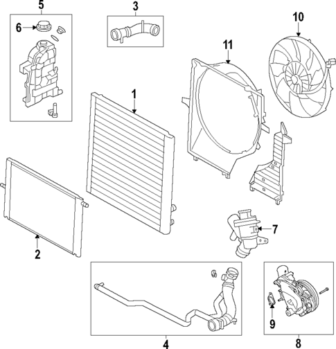 Radiator & Components for 2019 Land Rover Range Rover #2