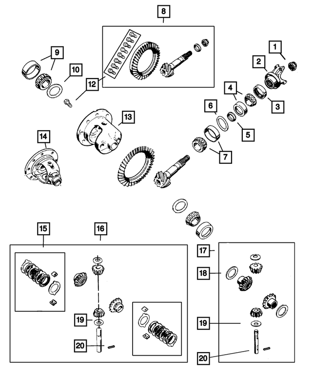 5073013AB - Rear Axle: Ring And Pinion Gear Kit for Mopar Image