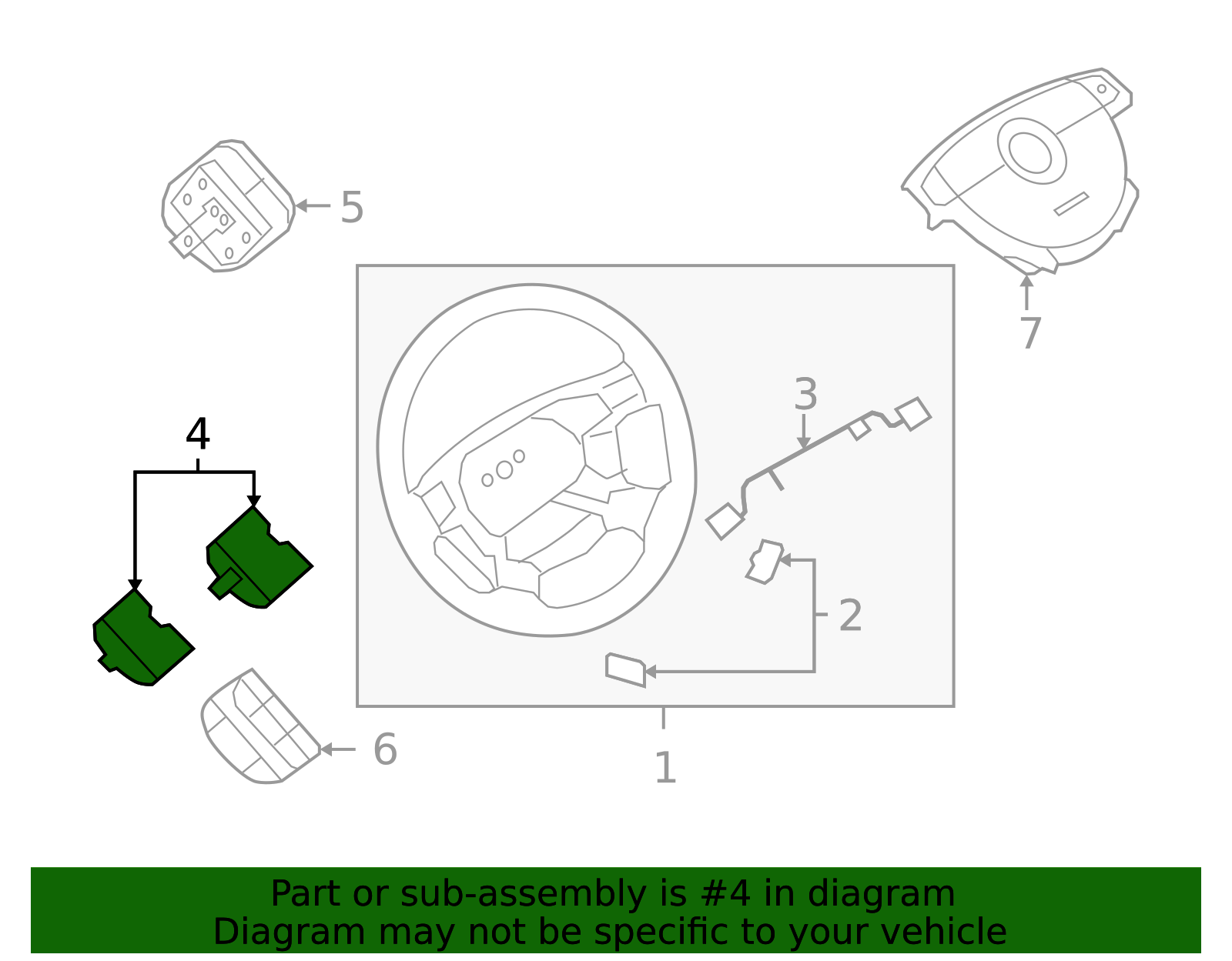 96895448 2004-2011 GM Steering Wheel Shroud Opening Cover 96837678 GM ...