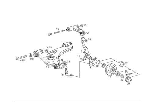 Steering Knuckle and Control Arm for 1999 Mercedes-Benz CLK430 #0
