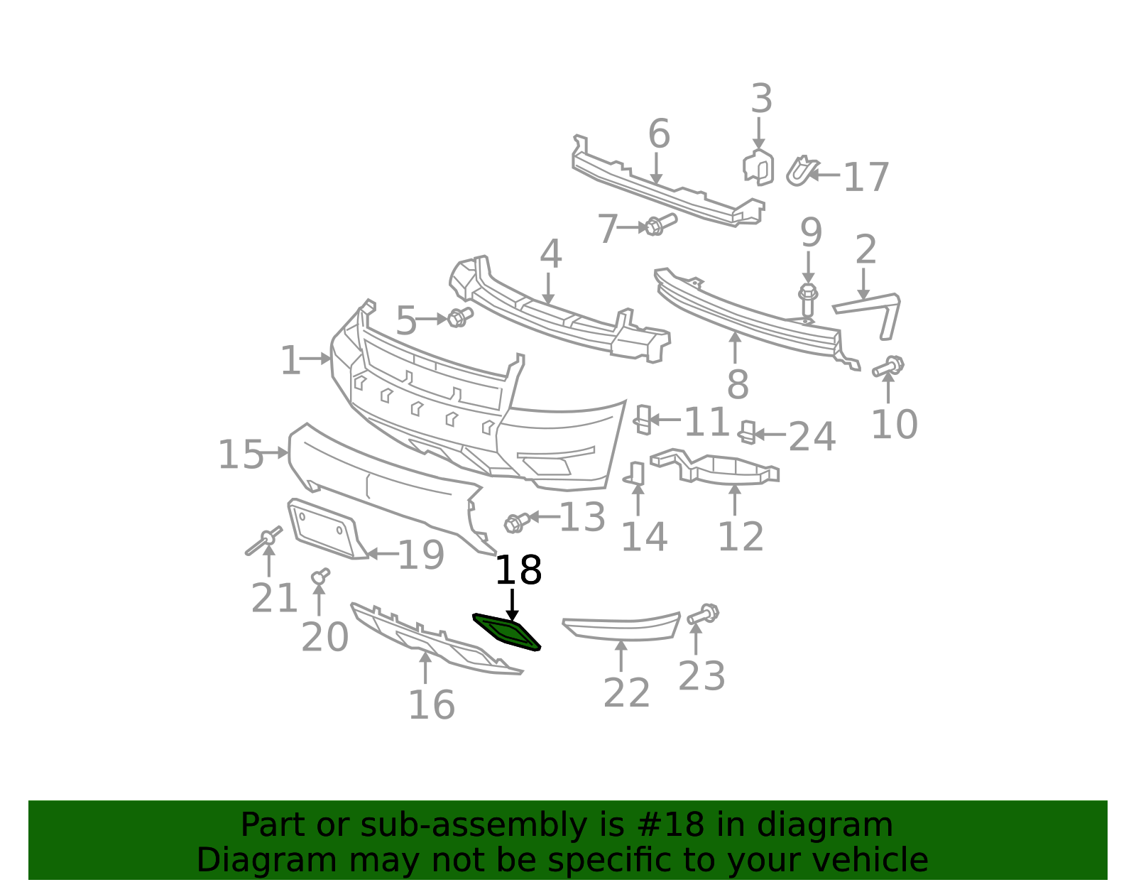 2007-2014 Chevrolet Front Driver Side Tow Hook Opening Cover 15946156 ...