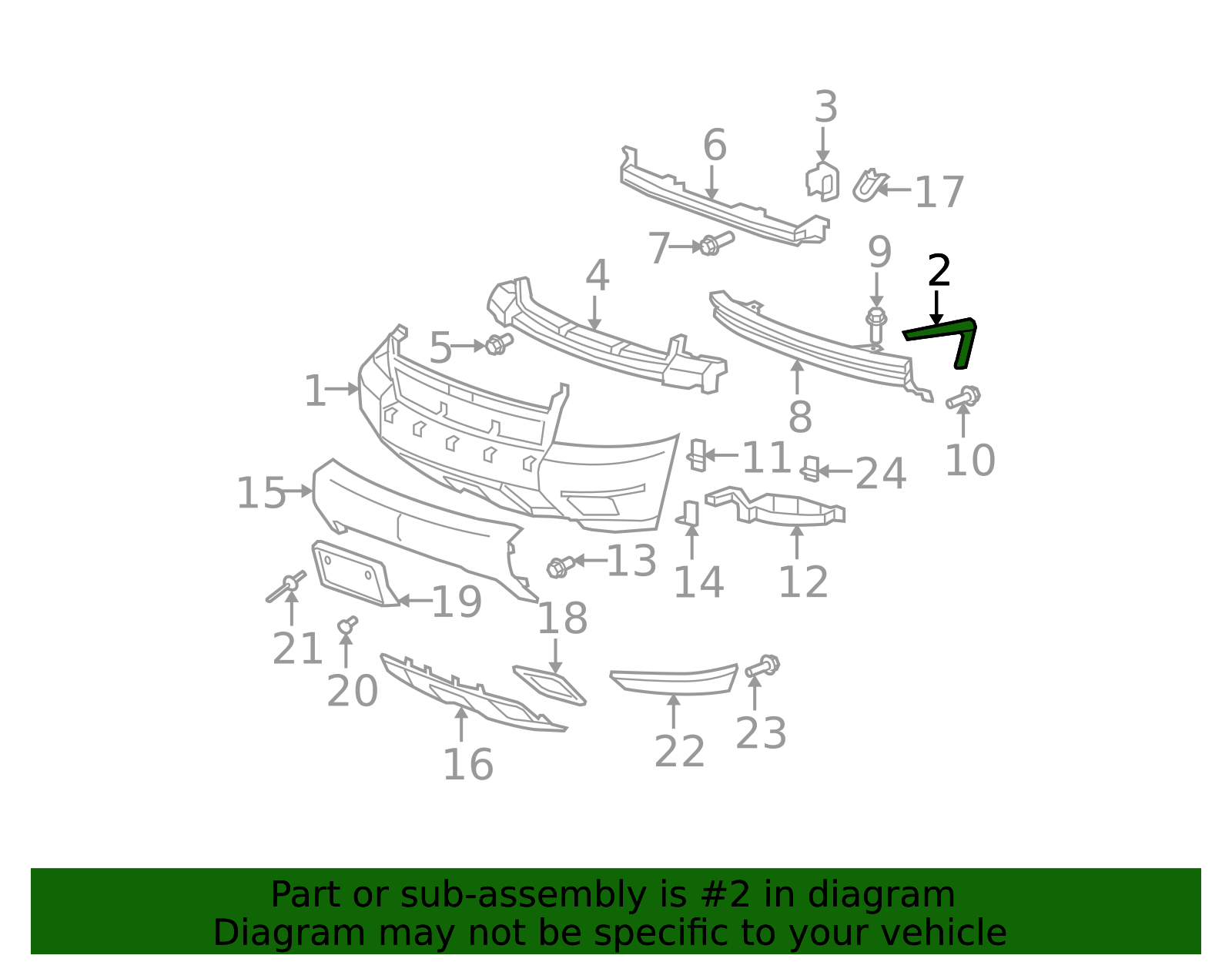 thumbnail image 2 of Front Bumper Brackets For 07-14 Chevy Tahoe / 07-13 Avalanche - Set Of 2 (GM1032111 / GM1033111) 2 of 4