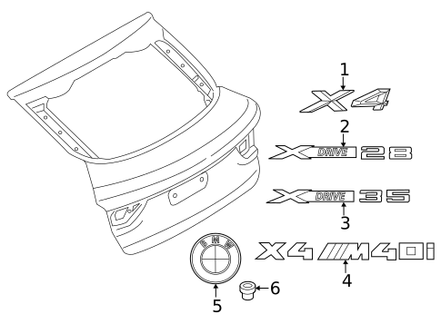 Exterior Trim - Lift Gate for 2016 BMW X4 #0