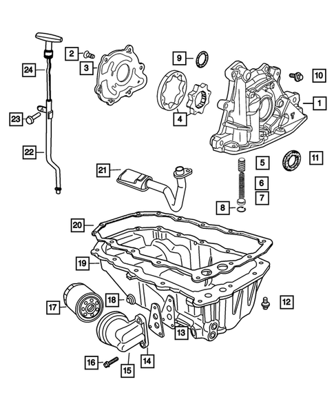 Engine Oiling for 2005 Chrysler PT Cruiser #0