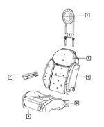 1TJ49JW4AC - Interior Trim: Front Headrest for Mopar Image