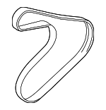 252122B720 - : Serpentine Belt for Hyundai: Elantra, Elantra GT, Sonata, Tucson, Veloster Image
