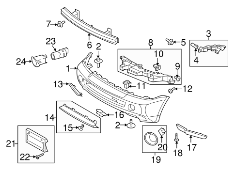 その他 LAND ROVER Buyers&Parts Guide 2008 Bumper & Components - Front for 2008 Land Rover Range Rover
