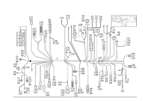 Inboard Cable Harness for 1993 Mercedes-Benz 300SL #0