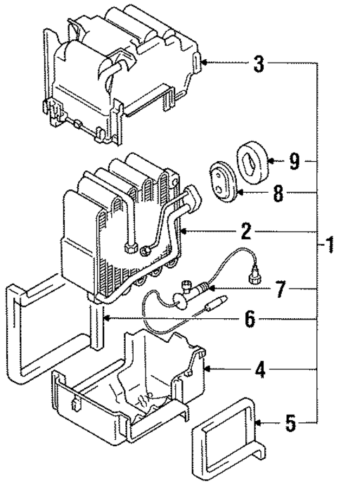 Condenser, Compressor & Lines for 1994 Mitsubishi 3000GT #3
