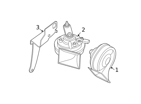 Horn for 2008 BMW 535xi #0