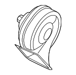 61336935988 - Electrical: Horn for BMW: 525i, 525xi, 528i, 528i xDrive, 528xi, 530i, 530xi, 535i, 535i GT, 535i xDrive, 535xi, 545i, 550i, 645Ci, 650i Image