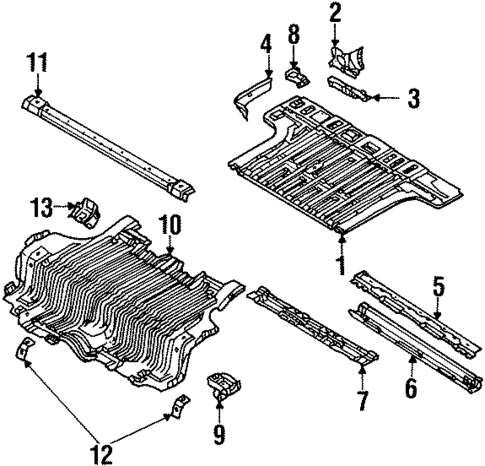 Rear Floor & Rails for 2001 Isuzu Rodeo Sport #0