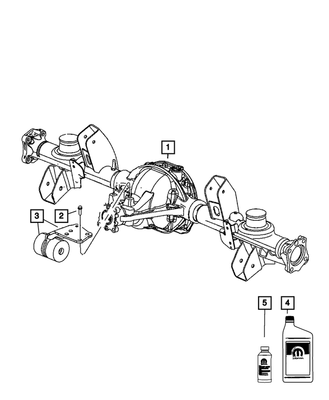 « 52114889AA – Rear Axle; Corporate 213 MM; Differential and Drive Line : Arrière Complet Ensemble D'essieu pour Mopar Image »