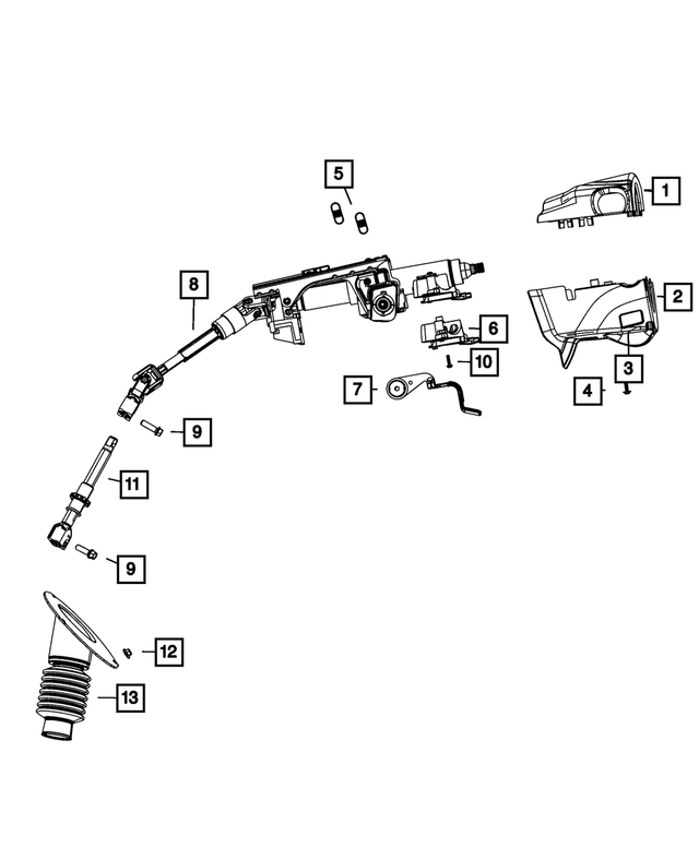 5057238AC - Steering: Multifunction Switch &amp; Clockspring Support Mount for Mopar Image