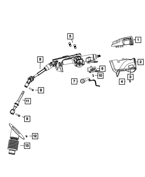 Steering Column and Intermediate Shaft for 2018 Dodge Grand Caravan #0