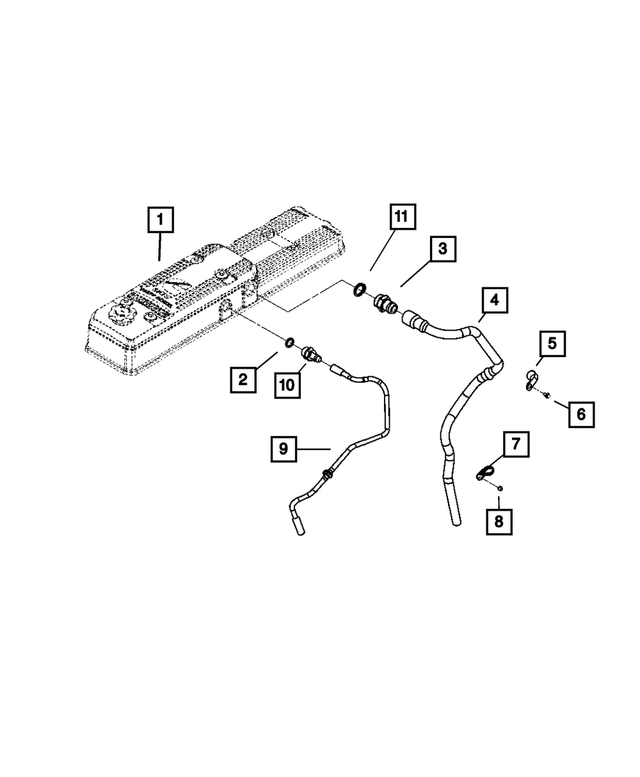 5093066AC - 5.9L Turbo Diesel; Engine: Breather Tube for Mopar Image image