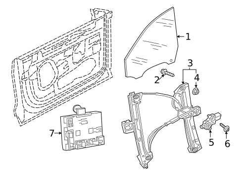 Glass - Front Door for 2023 Audi RS Q8 #0