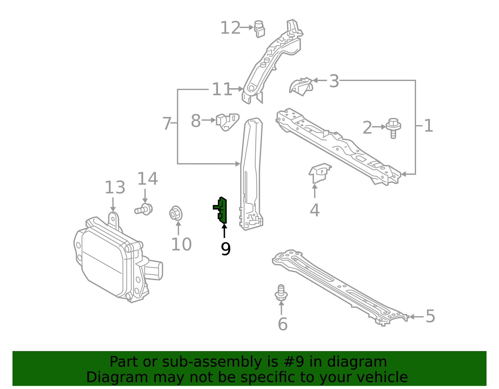 53188-0R050 - Radiator Support Side Panel Bracket - OEM Genuine Toyota ...