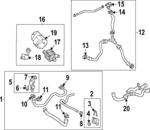 3QF122101L - Cooling System: Upper Hose for Volkswagen: Atlas, Atlas Cross Sport Image