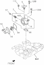 8971081580 - : Housing, Thermostat for Honda Image