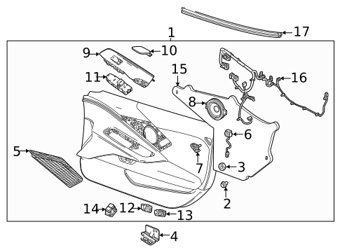 Interior Trim - Door for 2022 Chevrolet Corvette #1