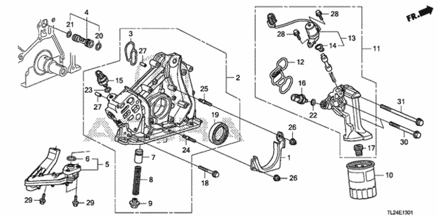 Oil Pump (V6) for 2010 Acura TSX #0