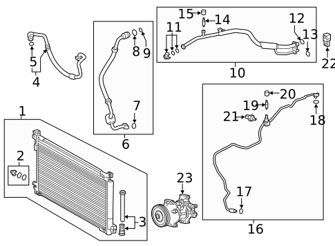Condenser, Compressor & Lines for 2022 Toyota Corolla #2