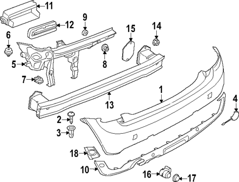 Bumper & Components - Rear for 2020 Mini Cooper #0
