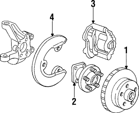 Front Brakes for 1995 Chevrolet Corvette #0
